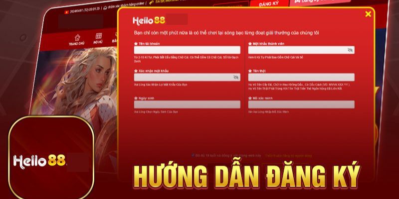 Hướng dẫn tạo tài khoản chơi game tại nhà cái Hello88